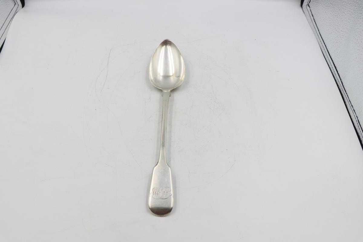 English Georgian Sterling Silver Spoon 3.86 ozt - Image 3 of 17