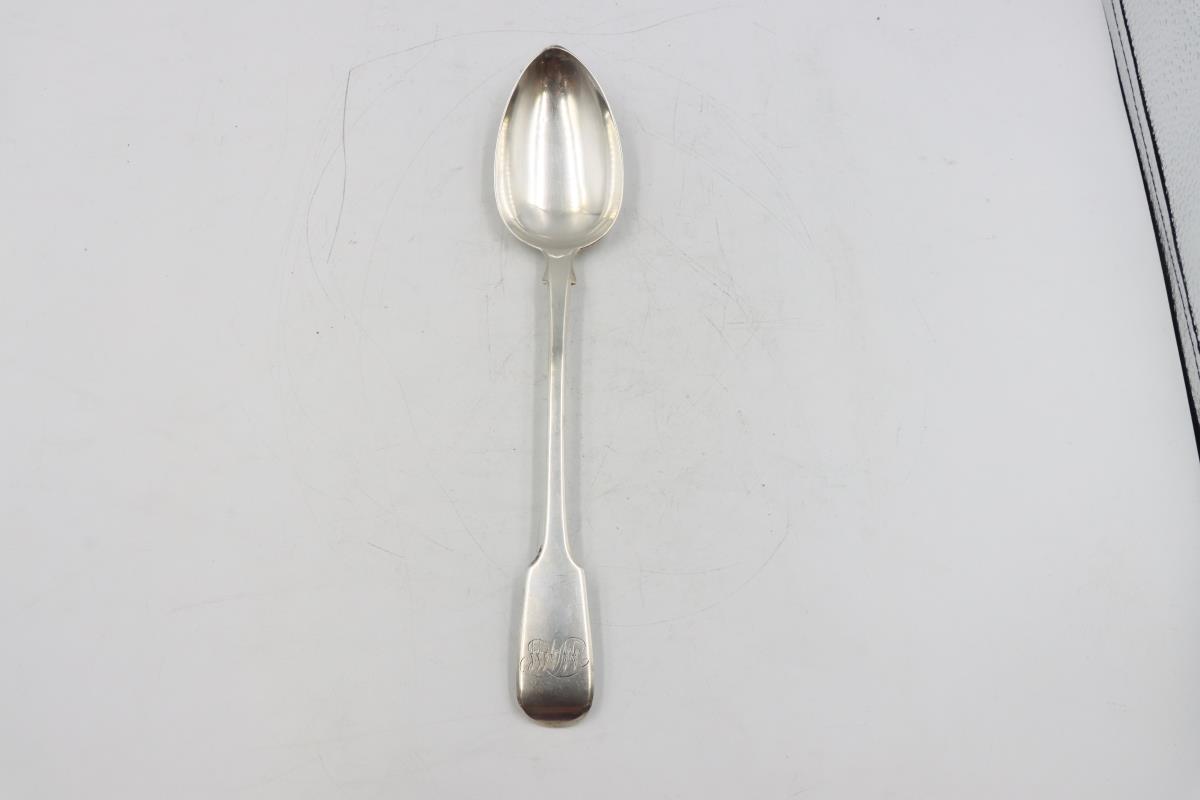 English Georgian Sterling Silver Spoon 3.86 ozt - Image 5 of 17