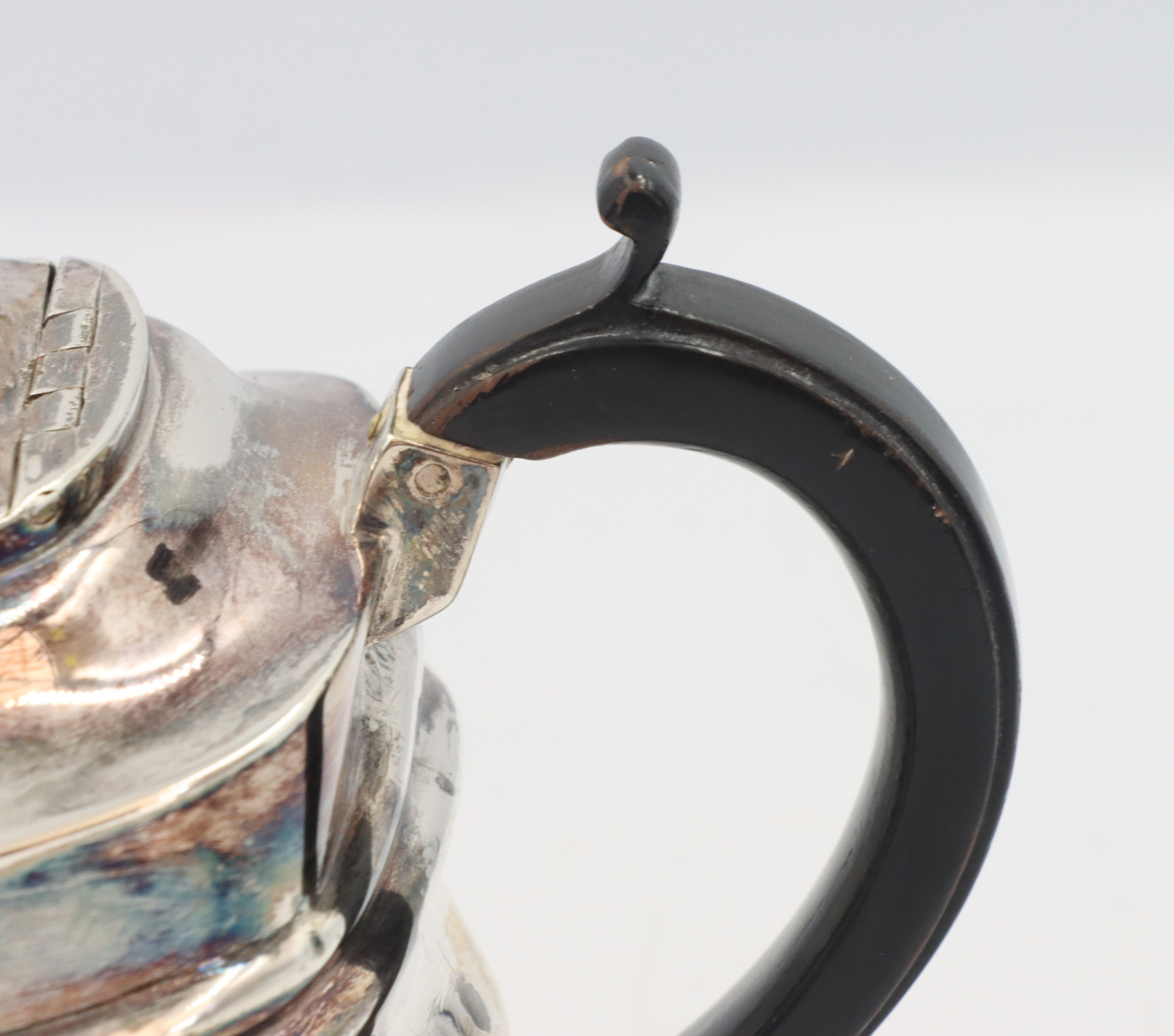 Early 19C English Georgian Sterling Teapot 9.42 oz - Image 4 of 14