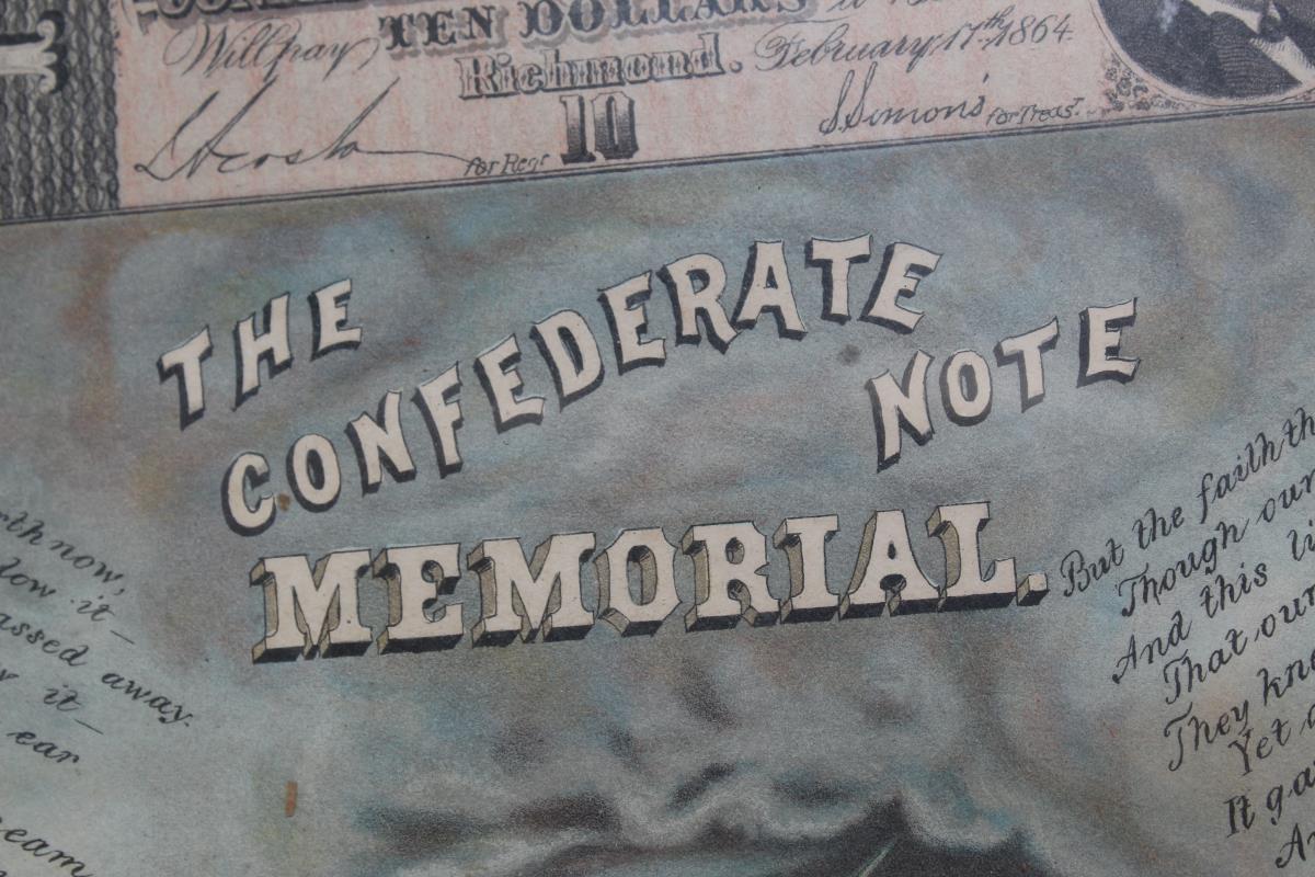 Confederate Note Memorial Chromolithograph - Image 3 of 12