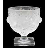 Lalique France Frosted Crystal Birds Compote Bowl
