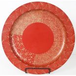 Signed Japanese Red Lacquer Charger