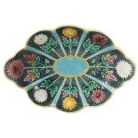 Wedgwood Majolica Oval Chrysanthemum Platter