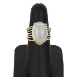 14k ring with large moonstone