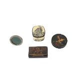 (3) Miniature Boxes and (1) Round Silver Frame