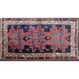 Signed Rare Kuba Lesghi Star Style Tribal Rug 1918