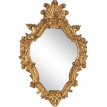 Italian Early 20th Century Carved Gilt Wood Mirror
