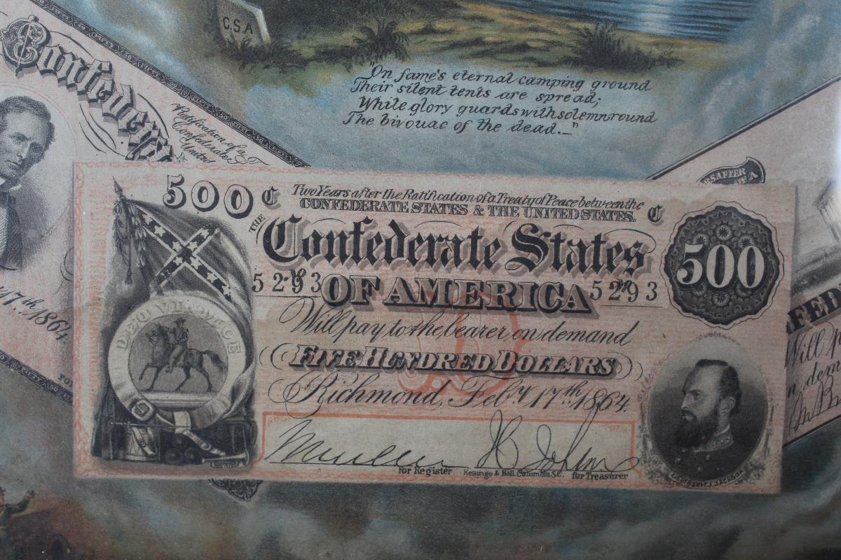 Confederate Note Memorial Chromolithograph - Image 4 of 12