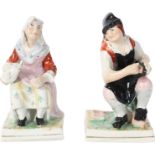 Pair 19th Century English Staffordshire Figures