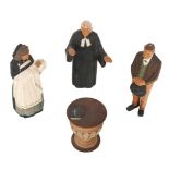 Albert Schild 4 Piece Carved Wood Baptismal Set