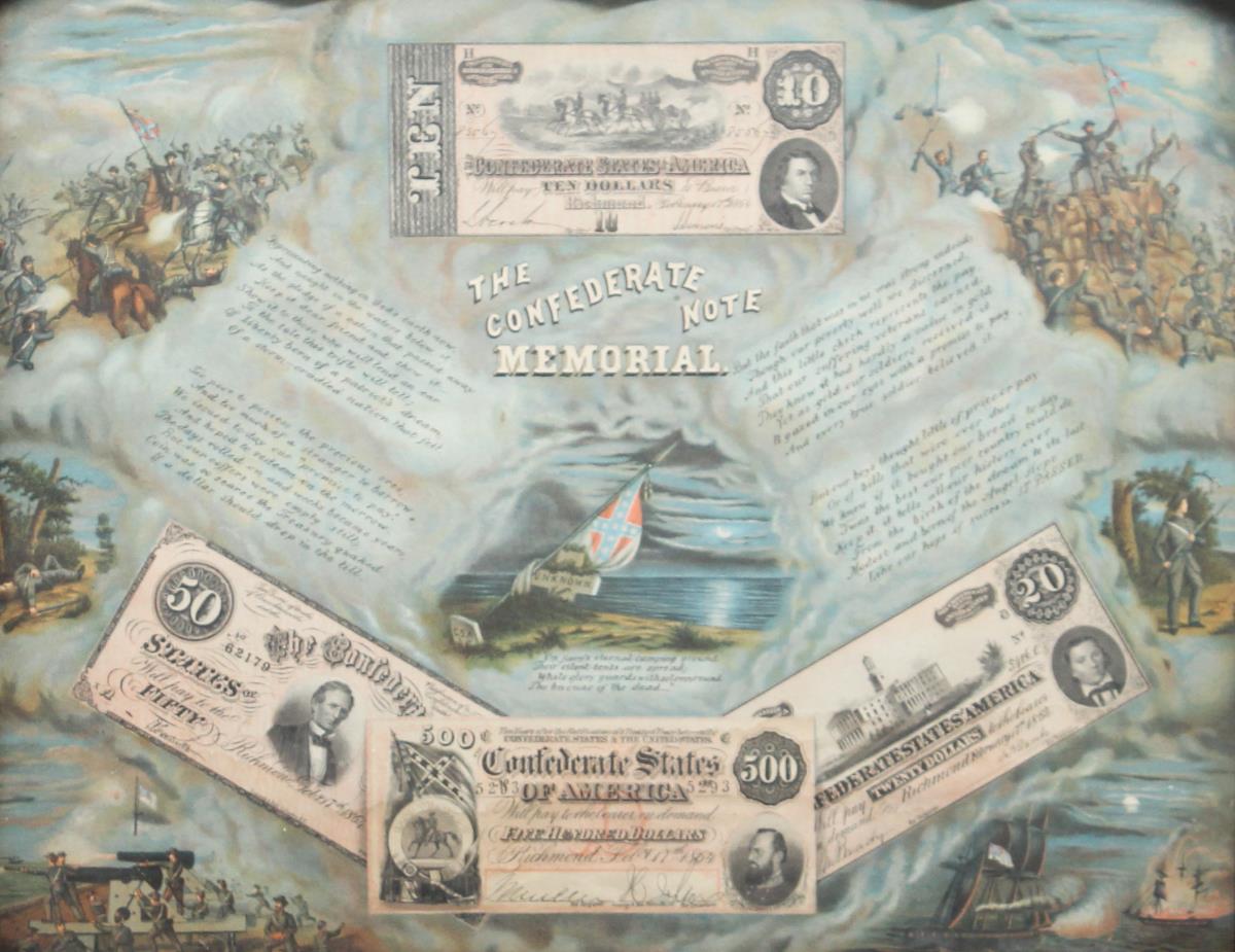 Confederate Note Memorial Chromolithograph - Image 12 of 12