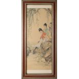 Scroll Painting Japanese Watercolor on Silk