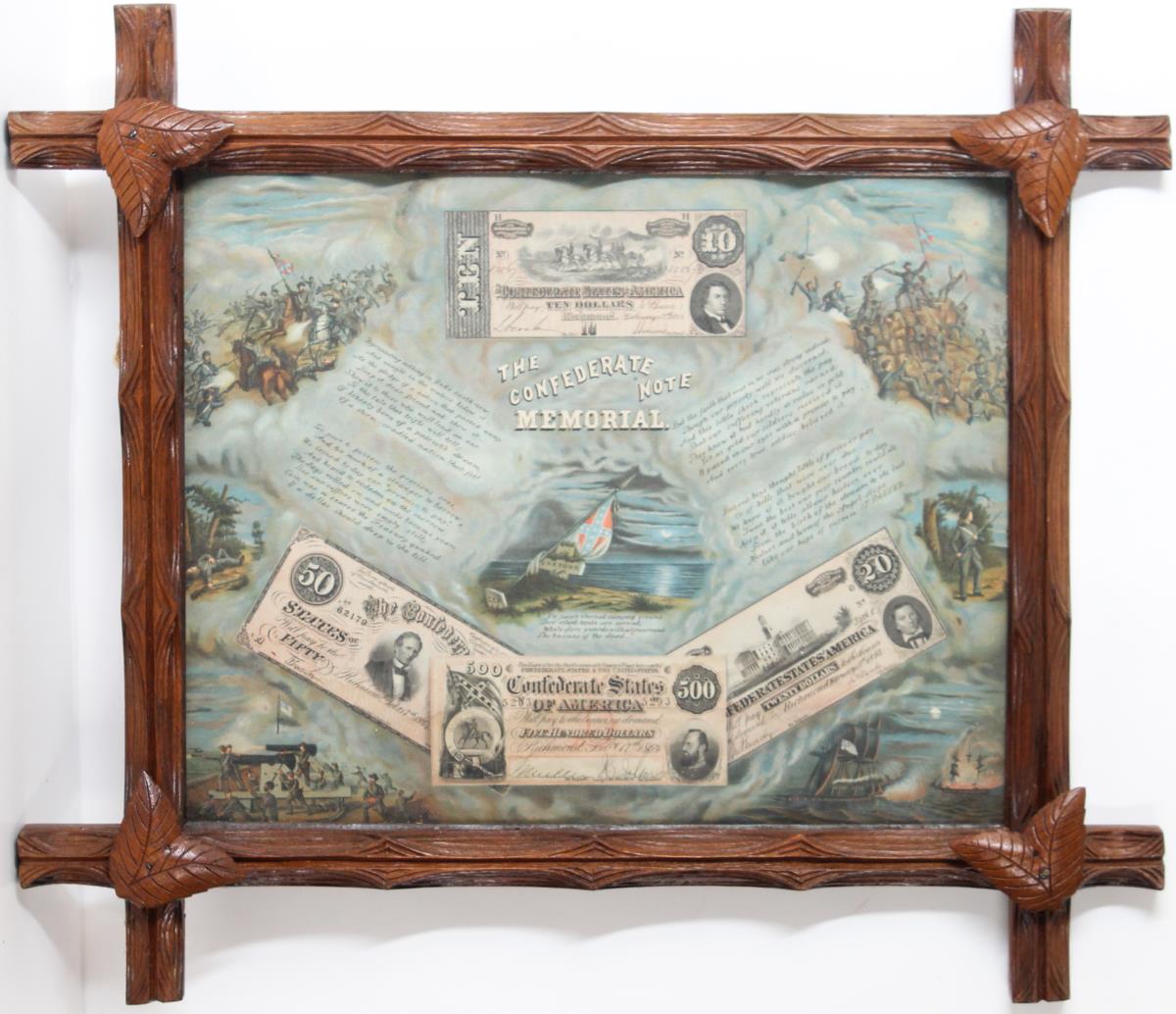 Confederate Note Memorial Chromolithograph - Image 11 of 12