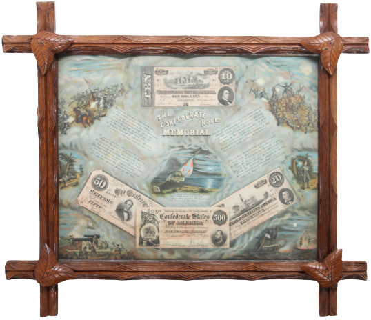 Confederate Note Memorial Chromolithograph