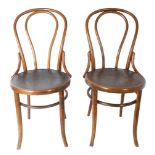 Pair of Vintage Wood Soda Fountain Chairs