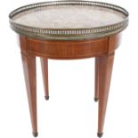 Antique Louis XVI Style Stone Top Side Table