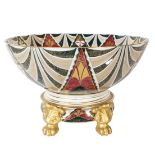 Austrian Art Deco Alhambra Footed Punch Bowl