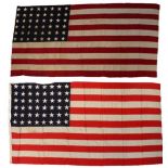 Two Large Vintage American Flags