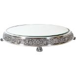 Early 20th Century Silver Plated Mirrored Plateau