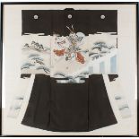 20th C Japanese Kimono, Framed