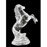 Waterford Blown Glass 'Rearing Horse' Sculpture