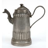 Zinn-Kaffeekanne, Sachsen um 1800, ungemarkt, H. 17,5 cm