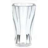 Vase, Baccarat, Kristallglas geschliffen, unterseitig Bodenmarke, H. 24 cm