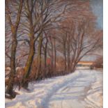 Facklam, Wilhelm (1893 Upahl-1972 Winkelhaid) "Winterlandschaft mit verschneitem Parkweg vor der St