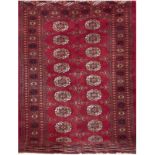 Buchara, Orient-Teppich, rotgrundig mit Ornamentalmuster, 210x130 cm