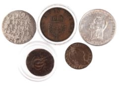 5 Münzen, Schiller 2 Mark und Kleinmünzen