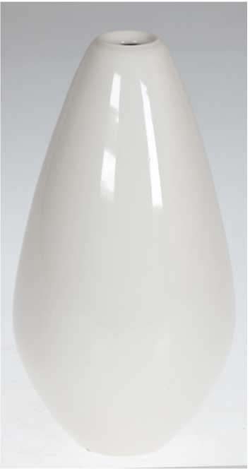 Vase, KPM Berlin, Entwurf Hubert Griemert, weiß, Kolbenform, H. 18,5 cm