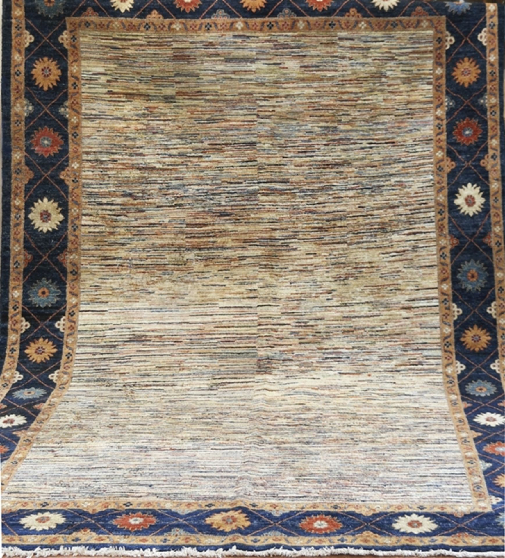 Gabbeh, Persien, hellgrundig mit polychromem Streifendekor, 300x205 cm