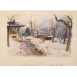 Meyer-Eberhardt, Kurt (1895-1977) "Winter in Bayrisch-Zell", Gouache, sign. u.r., 22,5x31 cm, unger