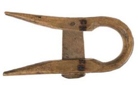 Alte Holzspanne, 19. Jh., 17,5x9 cm