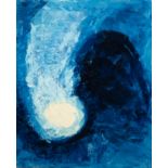"Abstrakter Himmelskörper", Öl/ Lw., unsign., 50x40 cm, ungerahmt