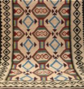 Shiraz, Kelim, hellgundig, ornamental gemustert, 300x208 cm