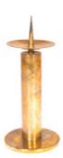 Kerzenleuchter, Messing, 1-flammig, 30er Jahre, Bauhaus-Umkreis, Hammerschlagstruktur, H. 25,5 cm