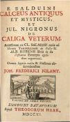 Balduini, B. "Calceus Antiquus Et Mysticus, Et Jul. Nigronis de Caliga Veterum" (Abhandlung über Sc