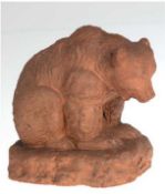 Figur "Bär", Terrakotta, sign. AV, H. 13 cm