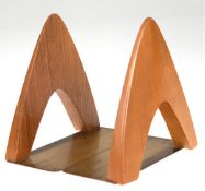 Paar Buchstützen im Art Deco-Stil, 1970er Jahre, Holz auf Messing, H. 13,5 cm
