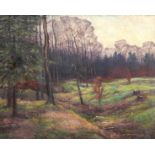 Klein von Diephold, Maximilian (1873 Wilhelmshöhe-Kassel-1949 Dorndorf) "Bachlauf am Waldrand", Öl/