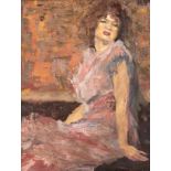 Feshin, Nikolay (1881-1955) zugeschrieben "Bildnis einer jungen Frau", Öl/ Holz, kyrillisch monogr.