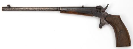 Kleine Pistole, Replik,  Lauf 6 mm, Gebrauchspuren, L. 32 cm