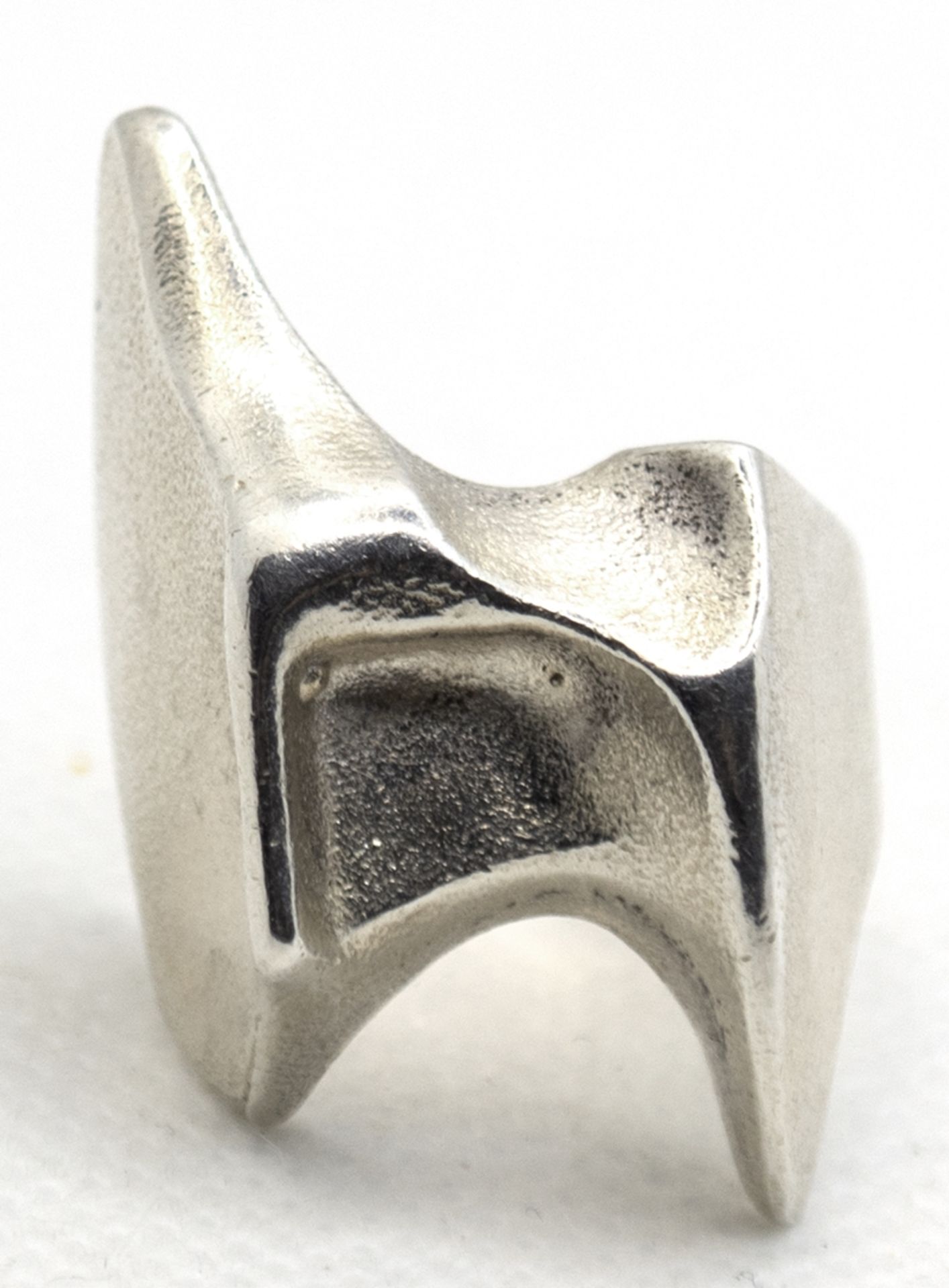 Ring, Lapponia, 925er Silber, asymmetrischer Ringkopf, offenen Schiene, 10,8 g