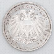 3 Mark, Lübeck, 1909, Stgl.