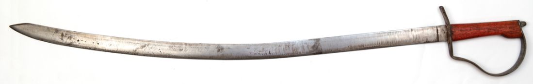 Säbel, Replik, leicht gebogene Klinge, Holzgriff, L. 92 cm