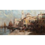 Schmidtmann, Hermann "Torcello bei Venedig", Öl/ Lw., sign. u.r., rückseitig betitelt, 61x100 cm, R