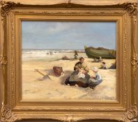Akkeringa, Johannes Evert Hendrik (1861 Blinjoe/ Indionesien-1942 Amrsfort) "Sommertag am Strand", 