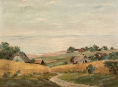 Büchsel, Elisabeth (1867-1957 Stralsund) "Sommertag auf Hiddensee-Der Weg nach Grieben", Öl/ Mp., s
