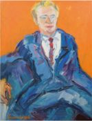 Lorsch, Sandro von (1919 Hamburg-1992 Hamburg) "Porträt eines Herren im blauen Anzug", Öl/Lw., sign